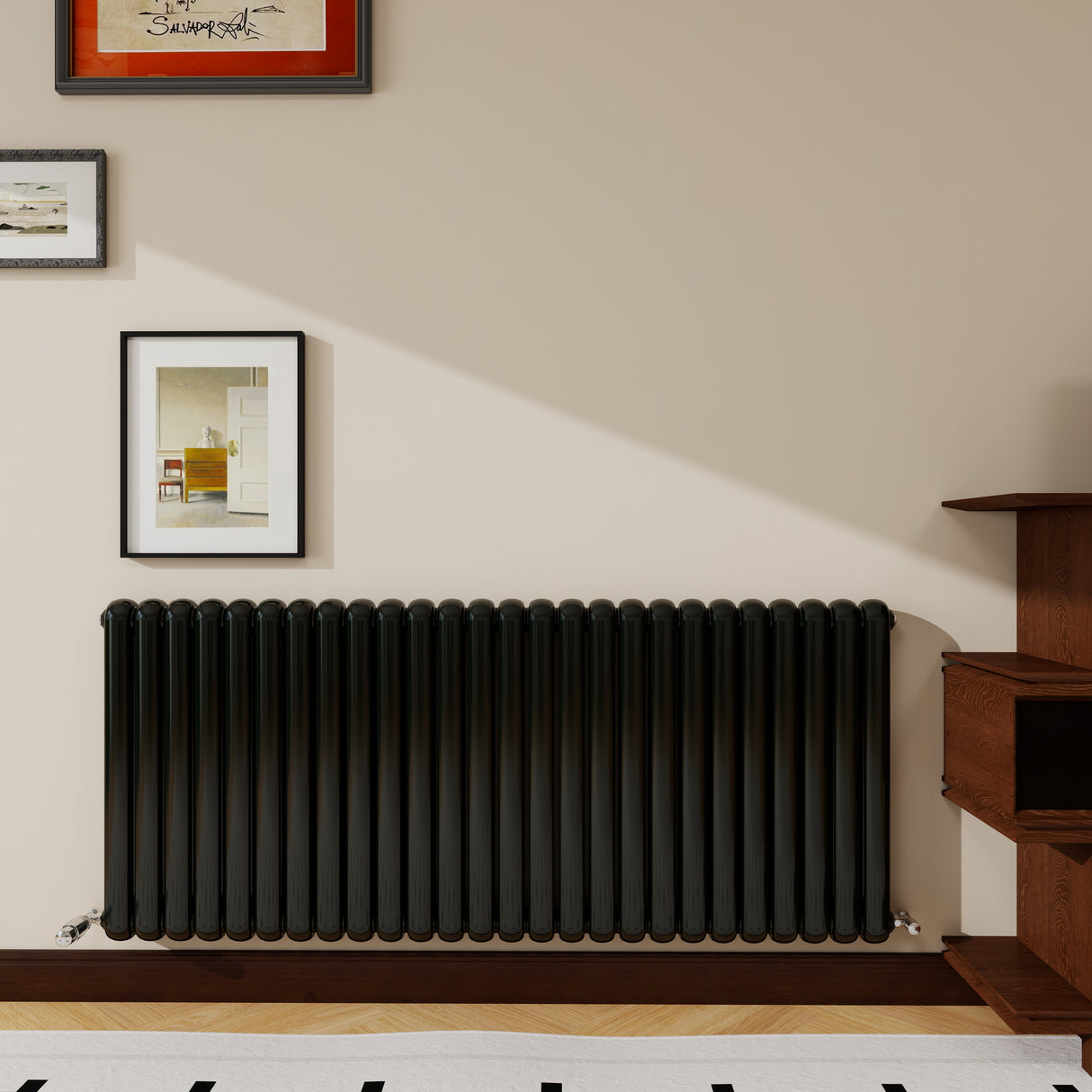 Modern Splash Vertical Round Tube Cast Iron Radiator 600x1584mm Double