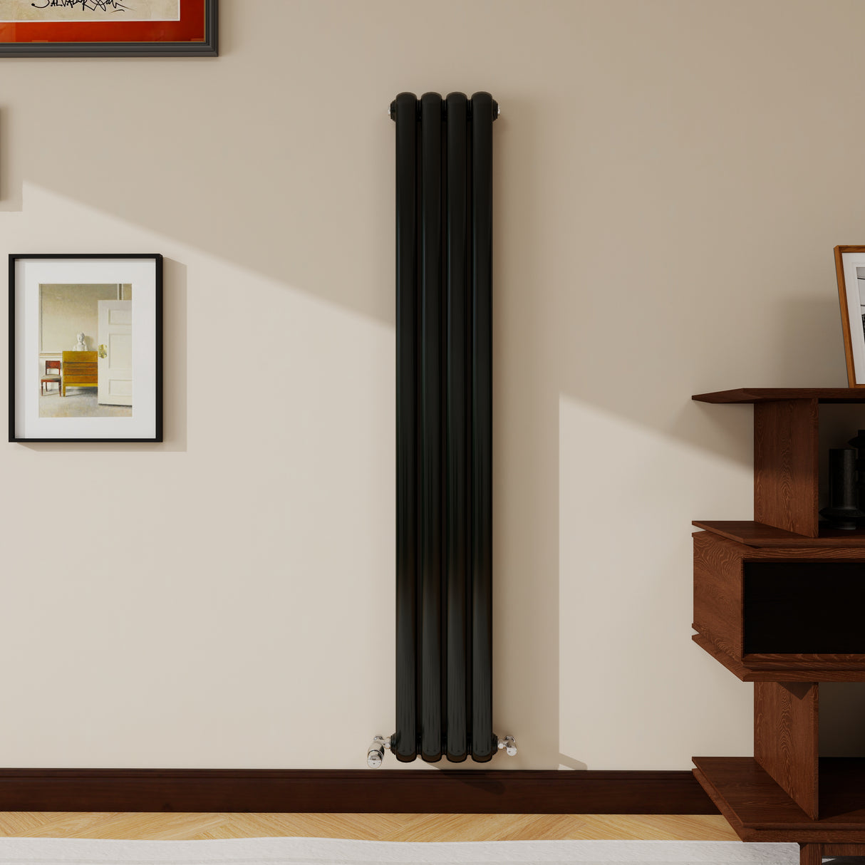 Modern Splash Vertical Round Tube Cast Iron Radiator 1600x264mm Double