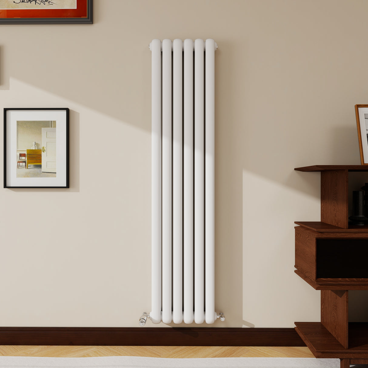 Modern Splash Vertical Round Tube Cast Iron Radiator 1600x384mm Double