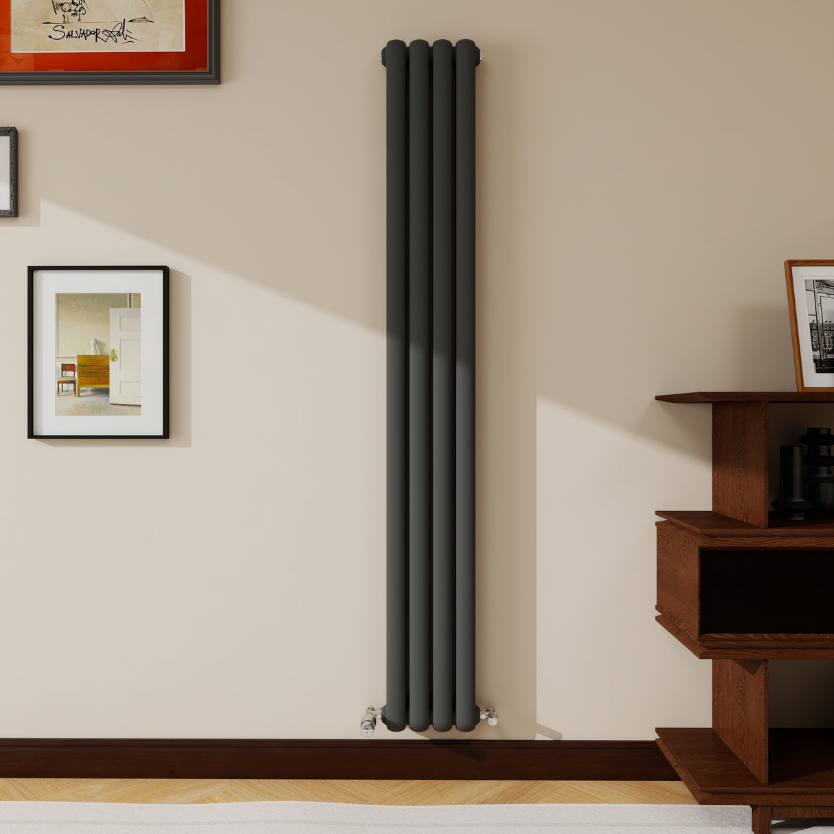 Modern Splash Vertical Round Tube Cast Iron Radiator 1800x264mm Double