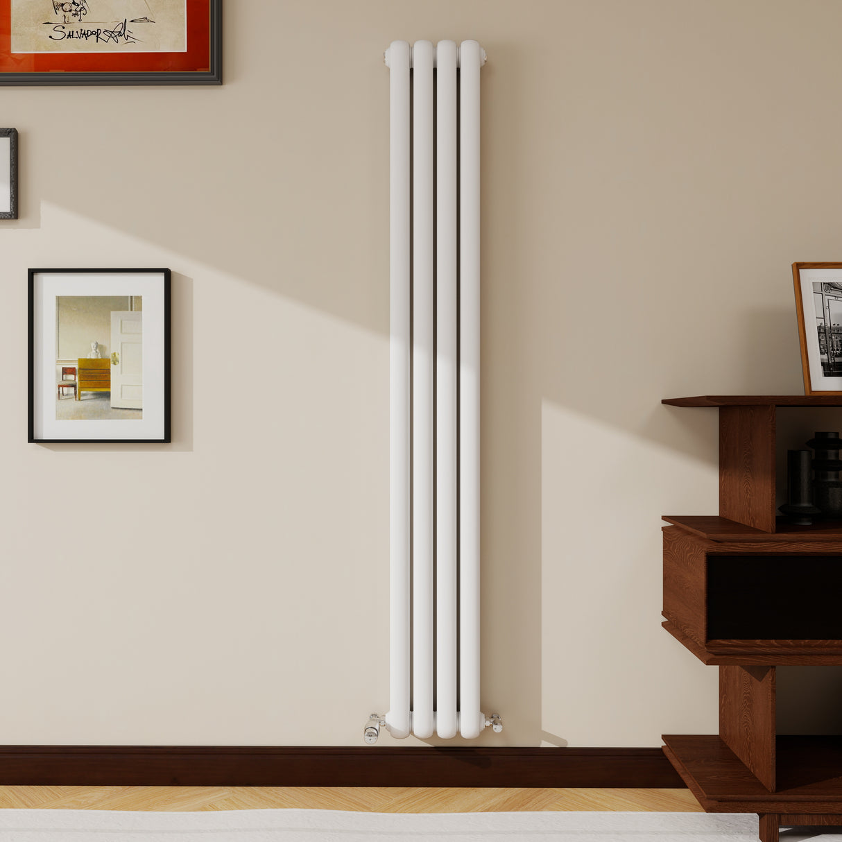 Modern Splash Vertical Round Tube Cast Iron Radiator 1800x264mm Double