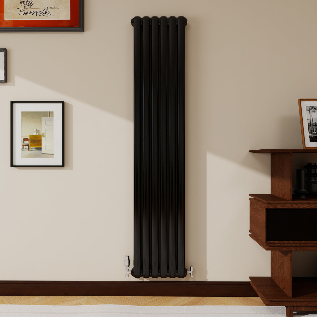 Modern Splash Vertical Round Tube Cast Iron Radiator 1800x384mm Double