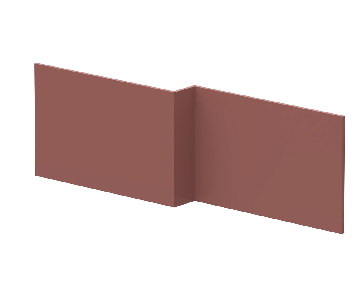 Modern Splash 1700mm Square Smoked Red MFC Smooth Matt Shower Bath Front Panel