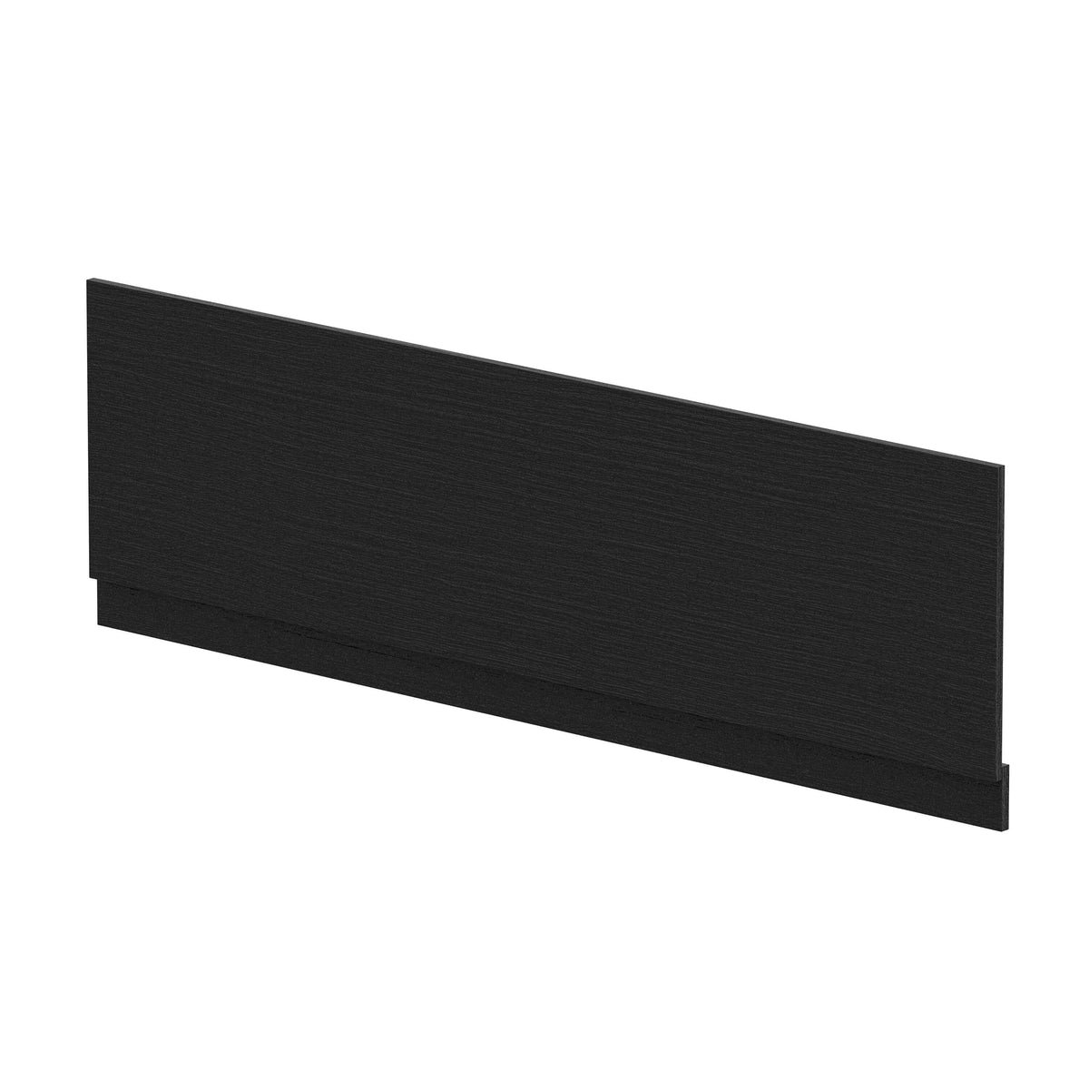 1800mm Charcoal Black MFC Woodgrain Front Bath Panel With Plinth