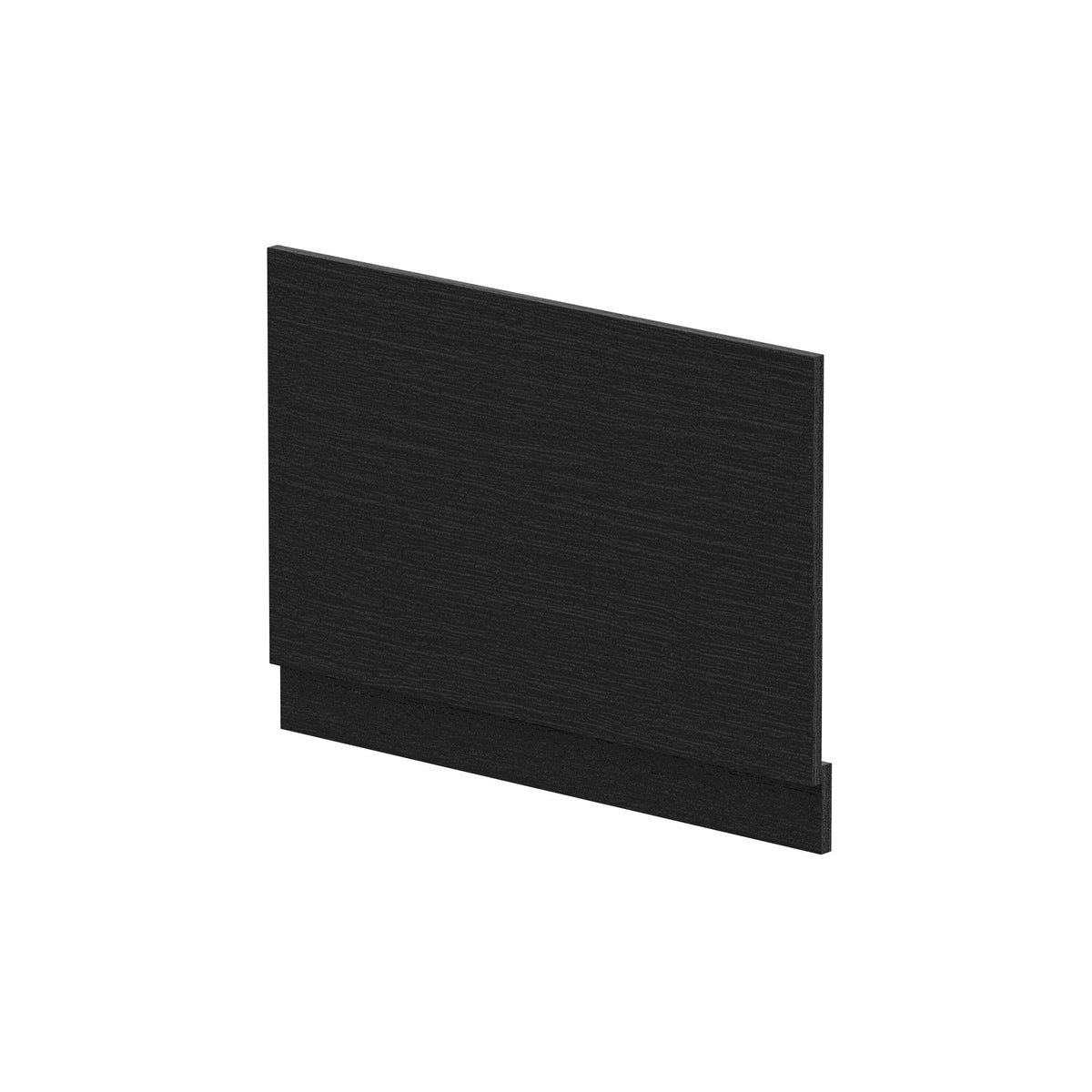 800mm Charcoal Black MFC Woodgrain End Bath Panel With Plinth