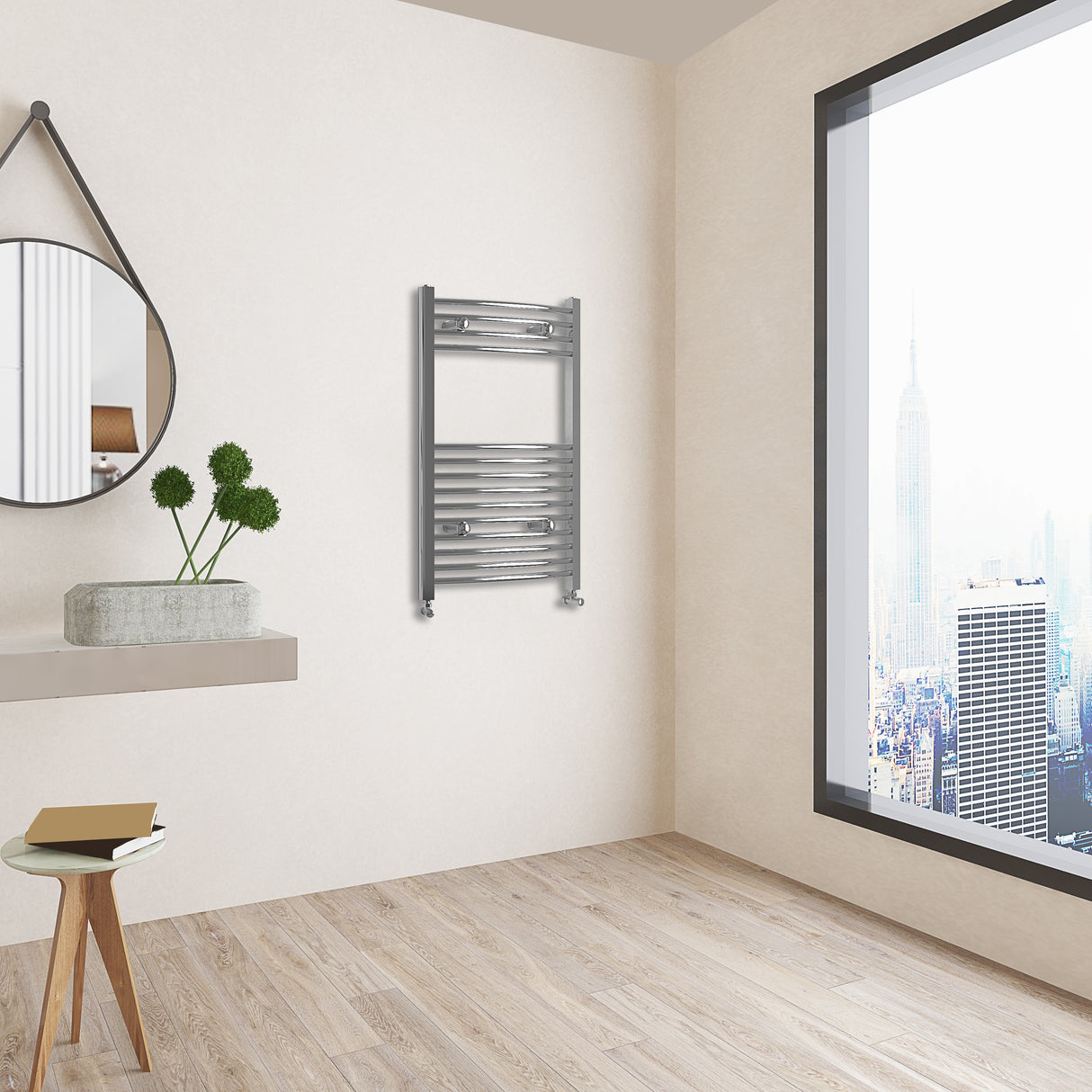 400/500/600mm Chrome Bathroom Towel Radiator