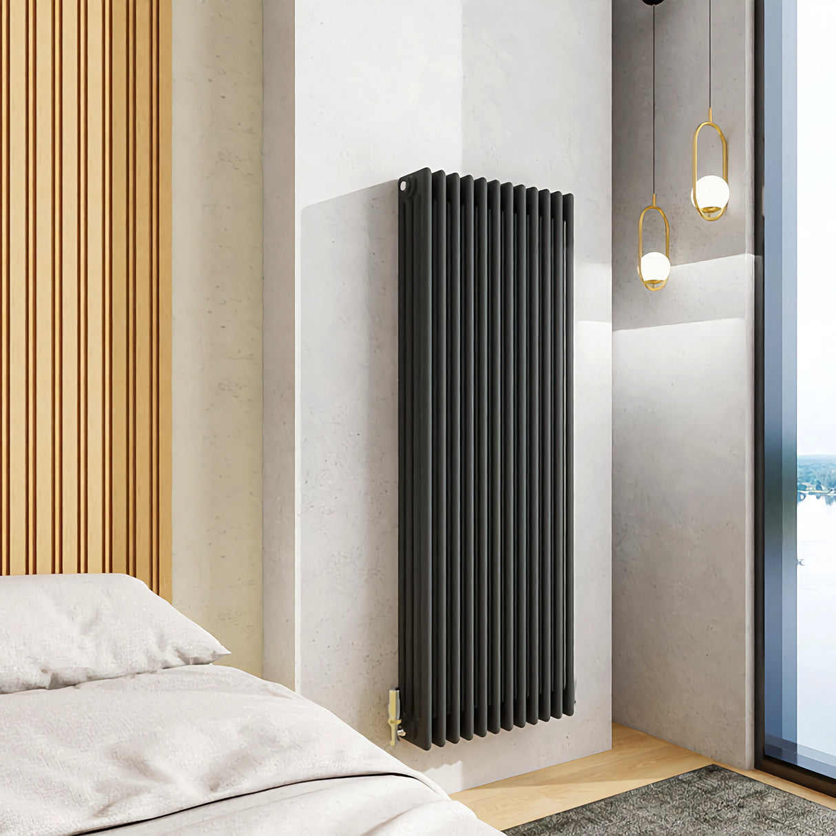 Modern Splash Cast Iron Anthracite Radiator-CIR15-12-4N