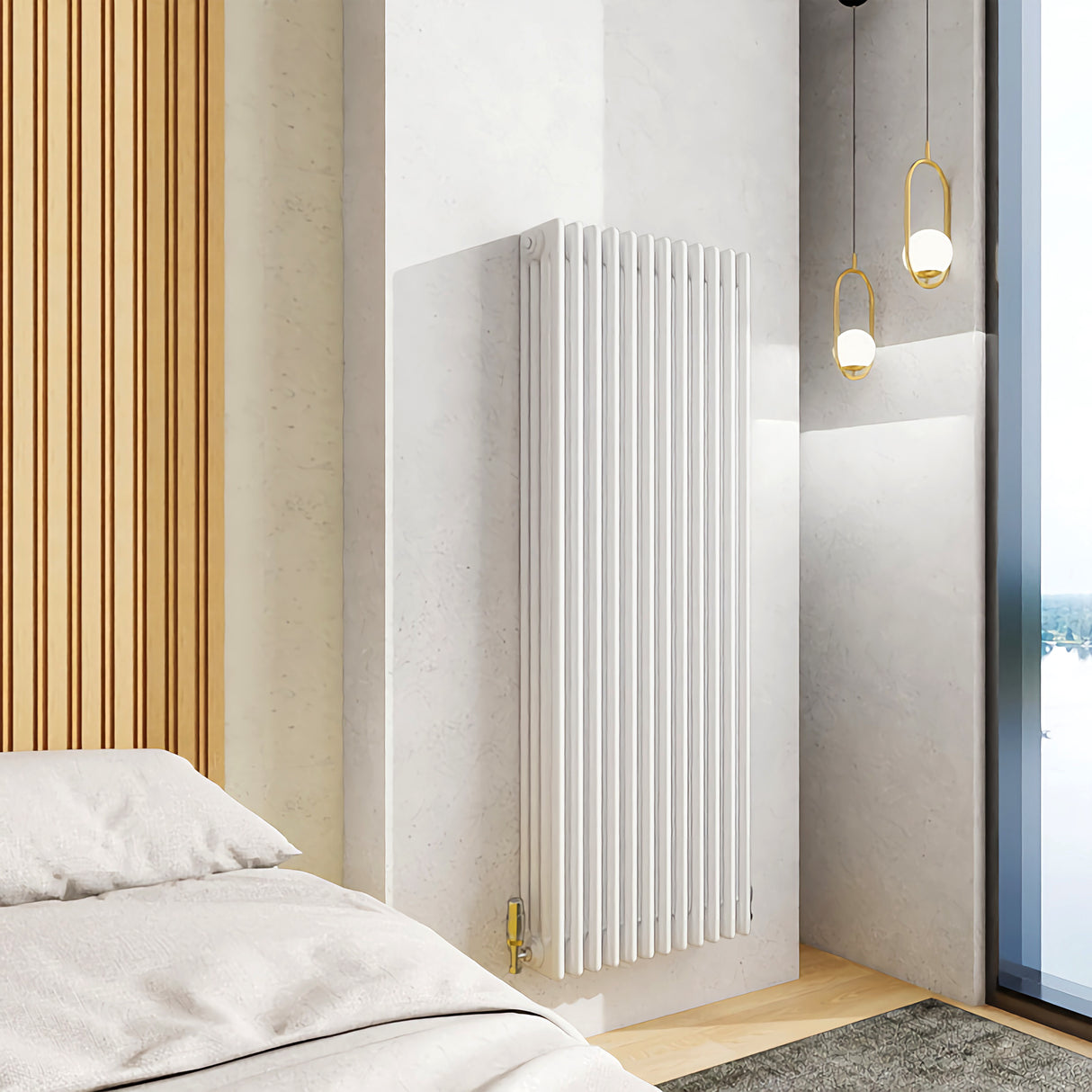 Modern Splash Cast Iron White Radiator-CIR15-12-4T