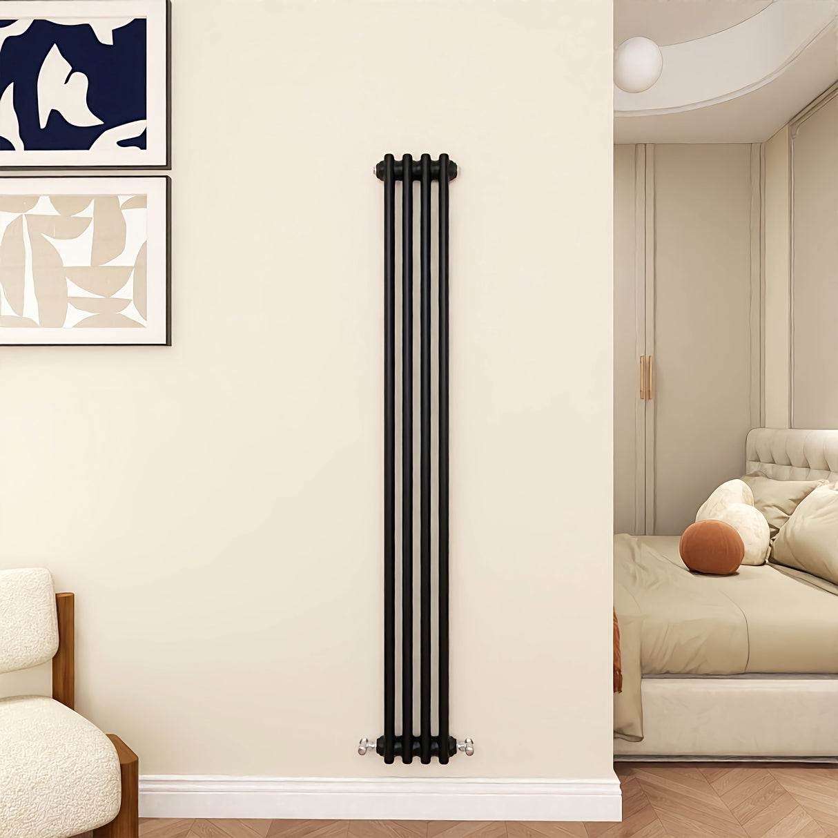 Modern Splash Cast Iron Black radiator-CIR15-4-2K