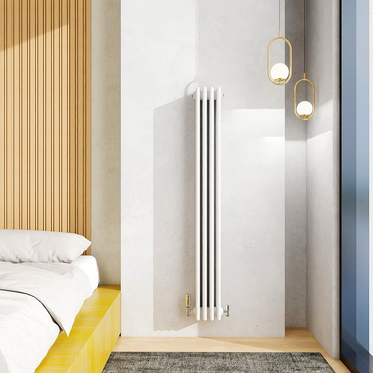 Modern Splash Cast Iron White Radiator-CIR15-4-4T