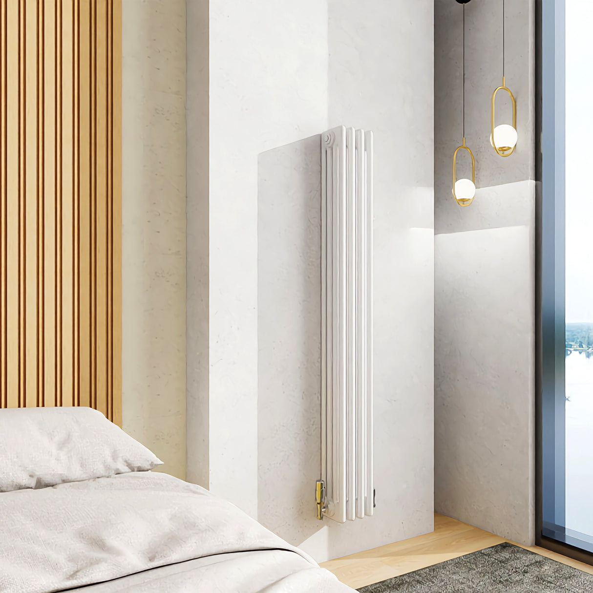 Modern Splash Cast Iron White Radiator-CIR15-4-4T