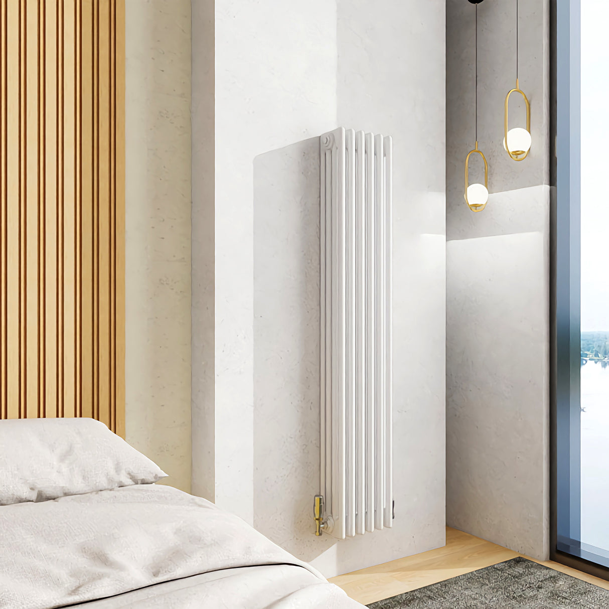 Modern Splash Cast Iron White Radiator-CIR15-6-4T