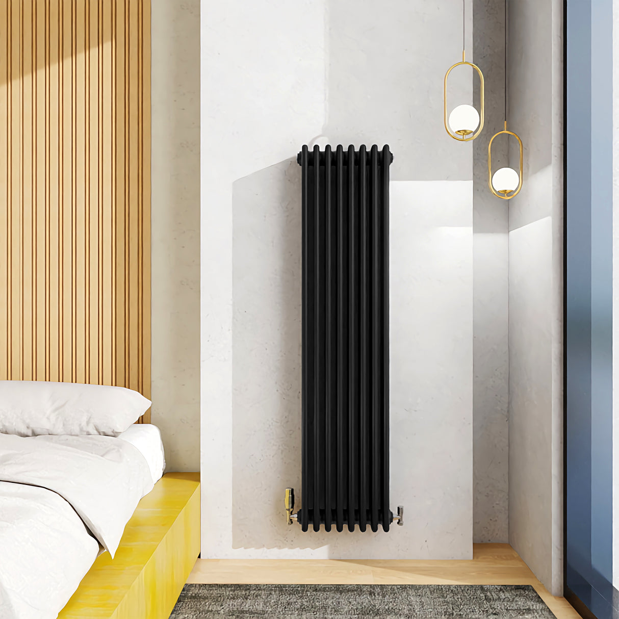 Modern Splash Cast Iron Black Radiator-CIR15-8-4K