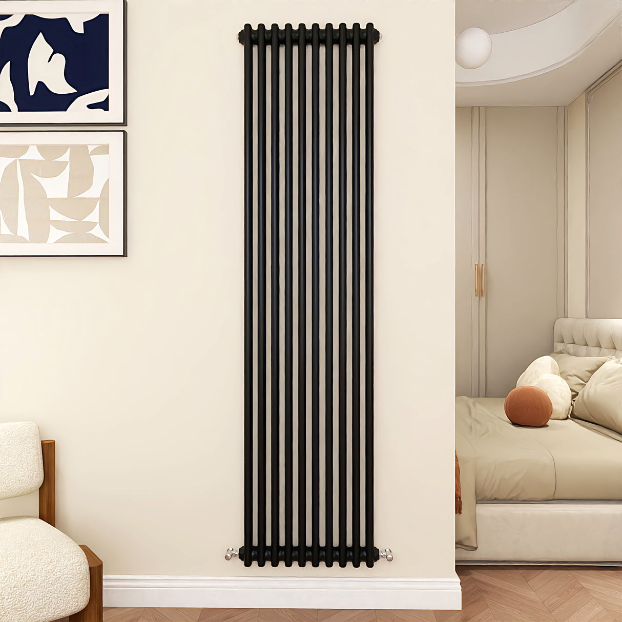 Modern Splash Cast Iron Black radiator-CIR18-10-2K
