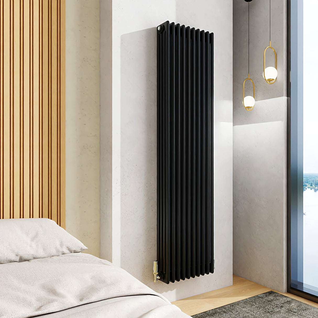 Modern Splash Cast Iron Black Radiator-CIR18-10-4K