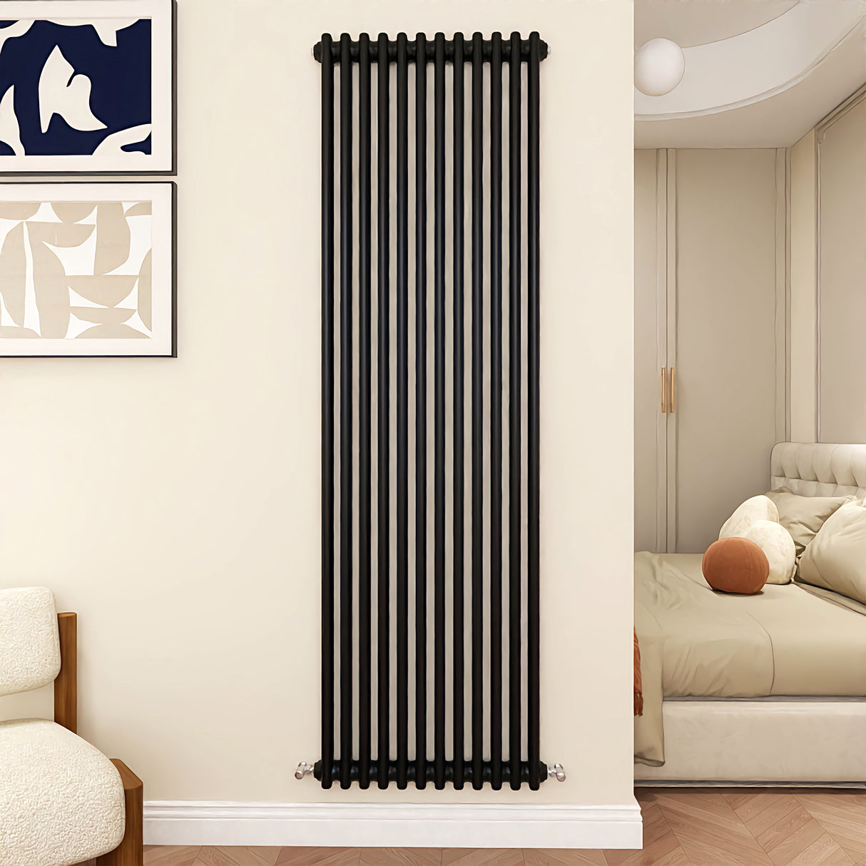 Modern Splash Cast Iron Black radiator-CIR18-12-2K