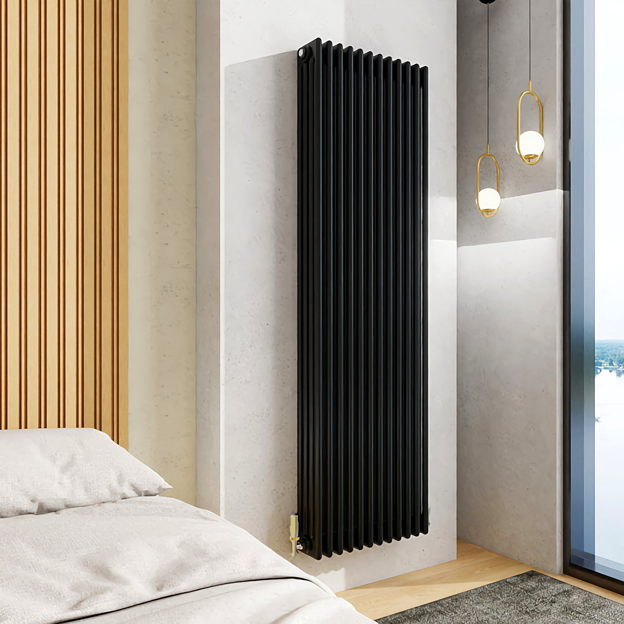 Modern Splash Cast Iron Black Radiator-CIR18-12-4K