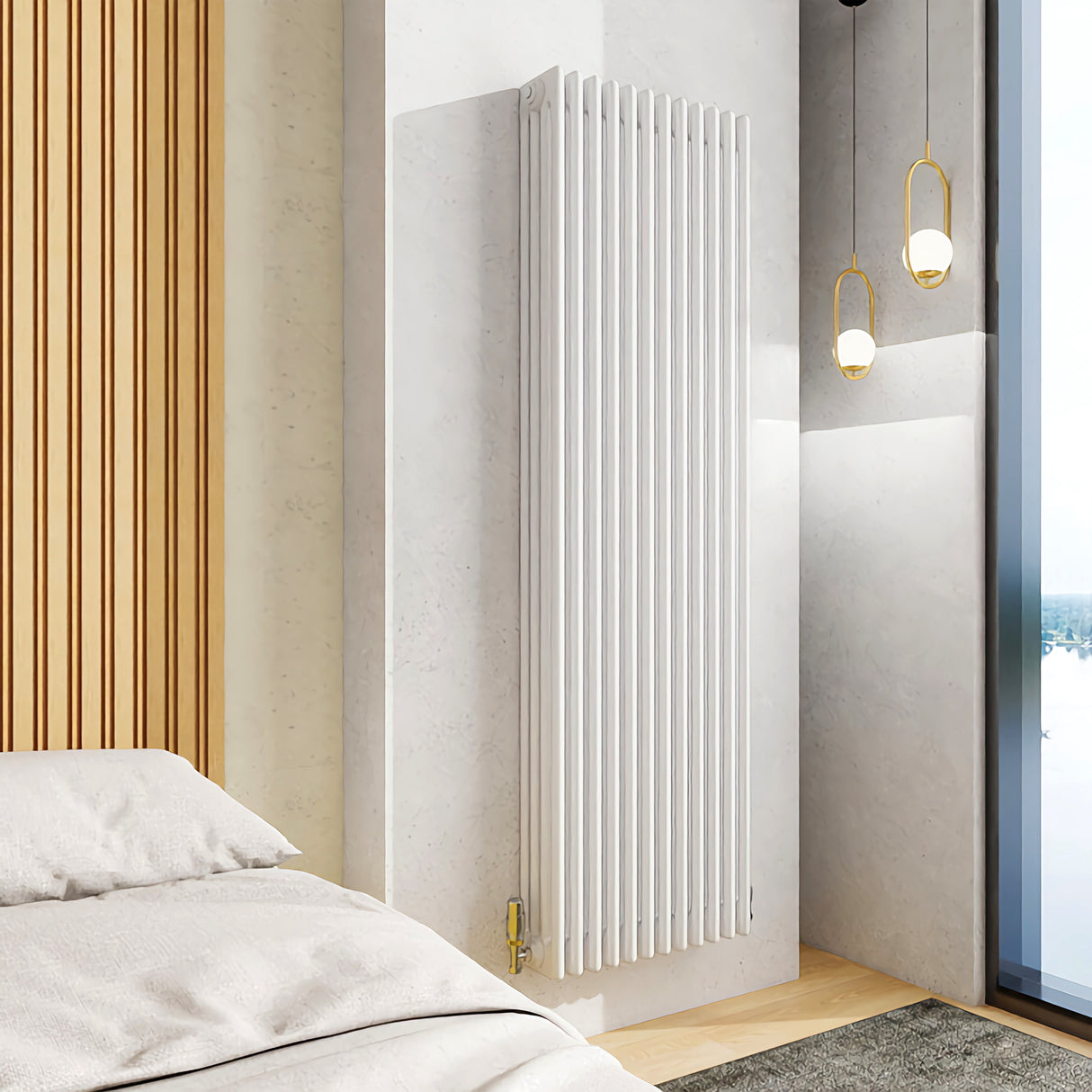 Modern Splash Cast Iron White Radiator-CIR18-12-4T