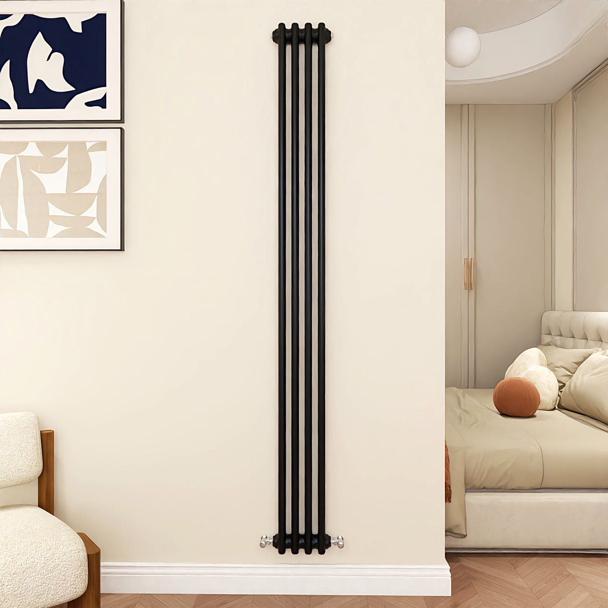 Modern Splash Cast Iron Black radiator-CIR18-4-2K