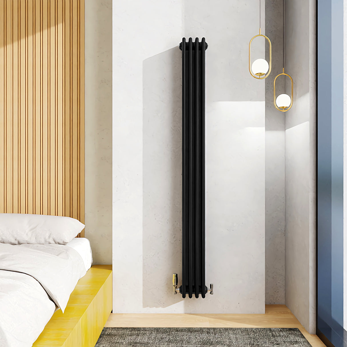 Modern Splash Cast Iron Black Radiator-CIR18-4-4K