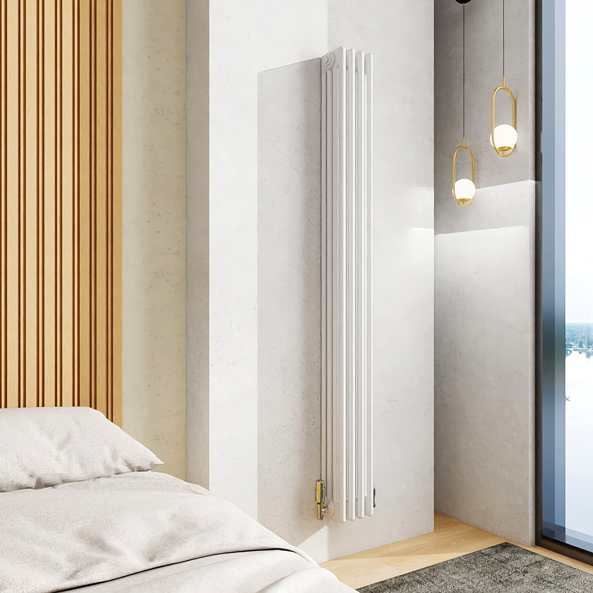 Modern Splash Cast Iron White Radiator-CIR18-4-4T