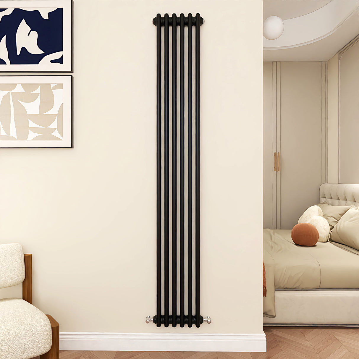 Modern Splash Cast Iron Black radiator-CIR18-6-2K