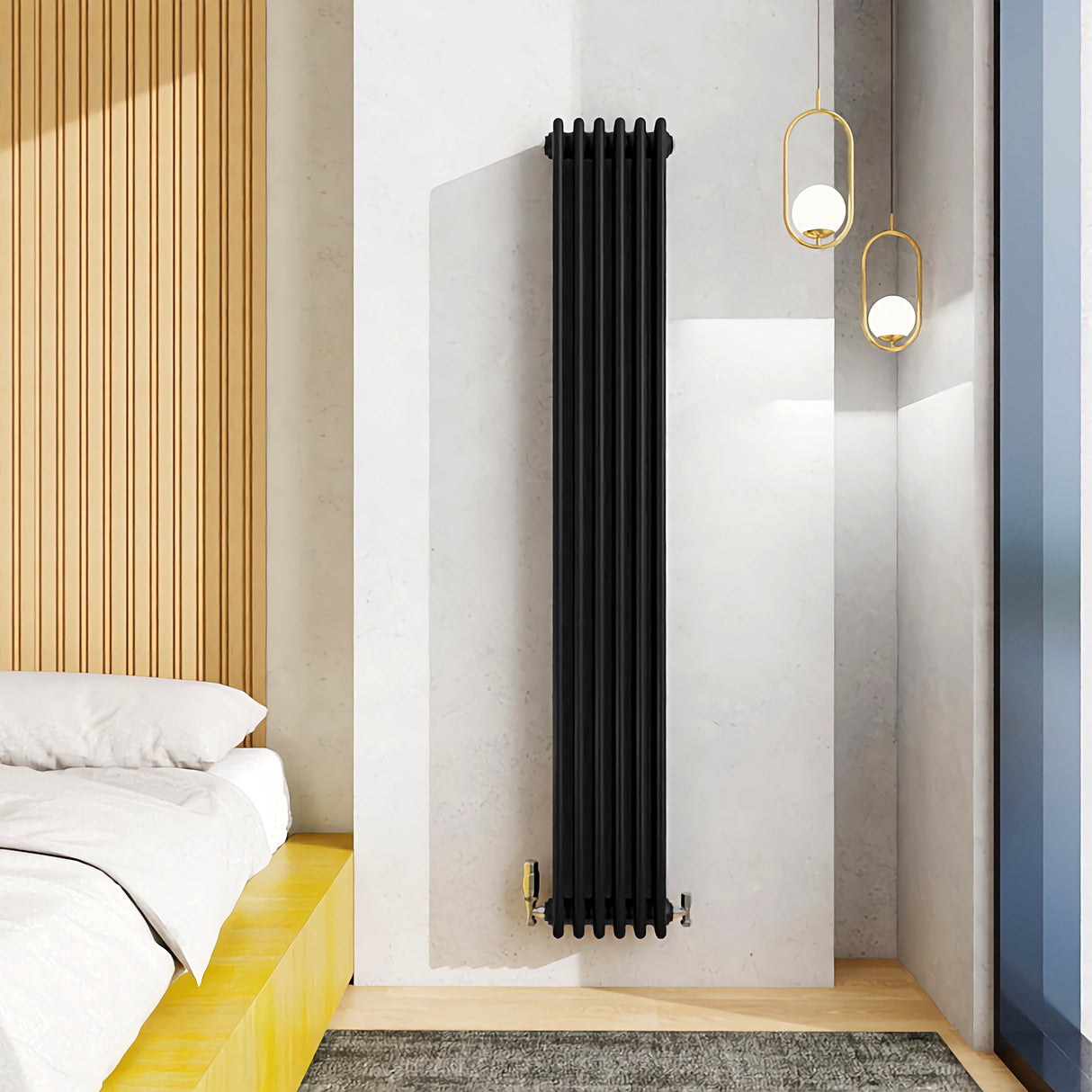 Modern Splash Cast Iron Black Radiator-CIR18-6-4K