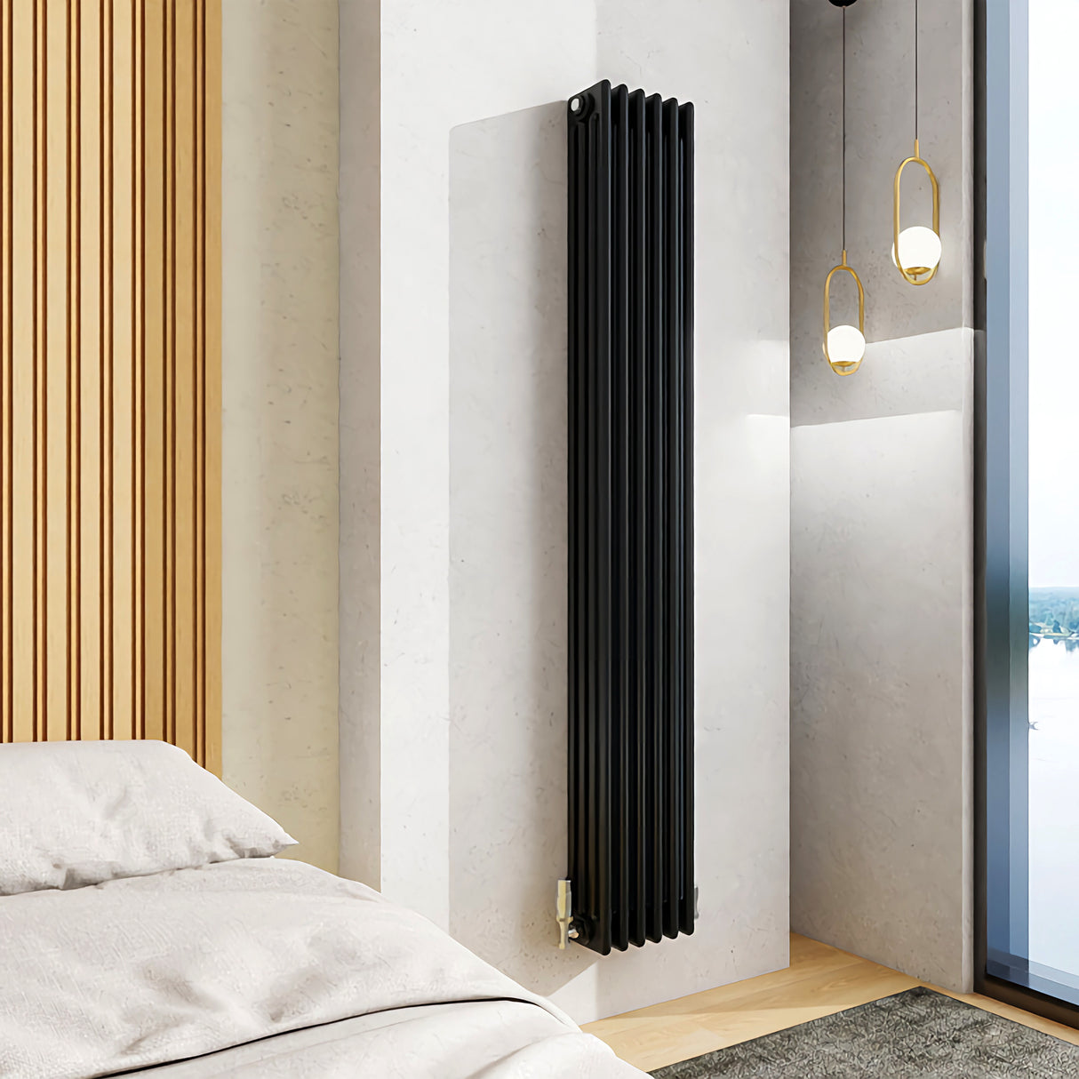 Modern Splash Cast Iron Black Radiator-CIR18-6-4K