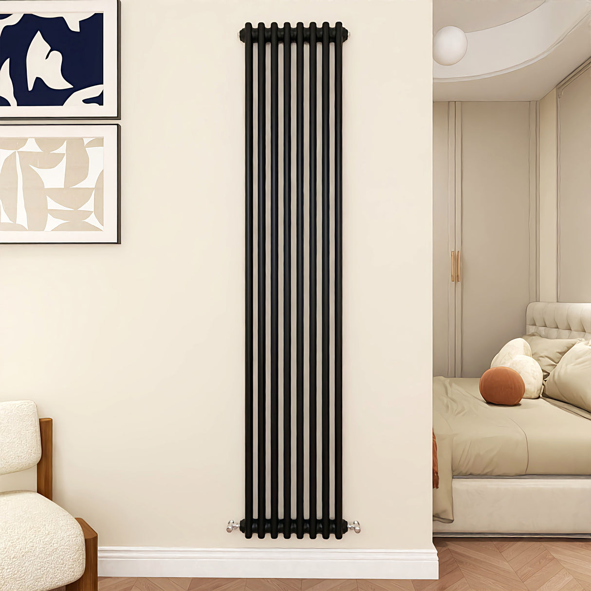 Modern Splash Cast Iron Black radiator-CIR18-8-2K