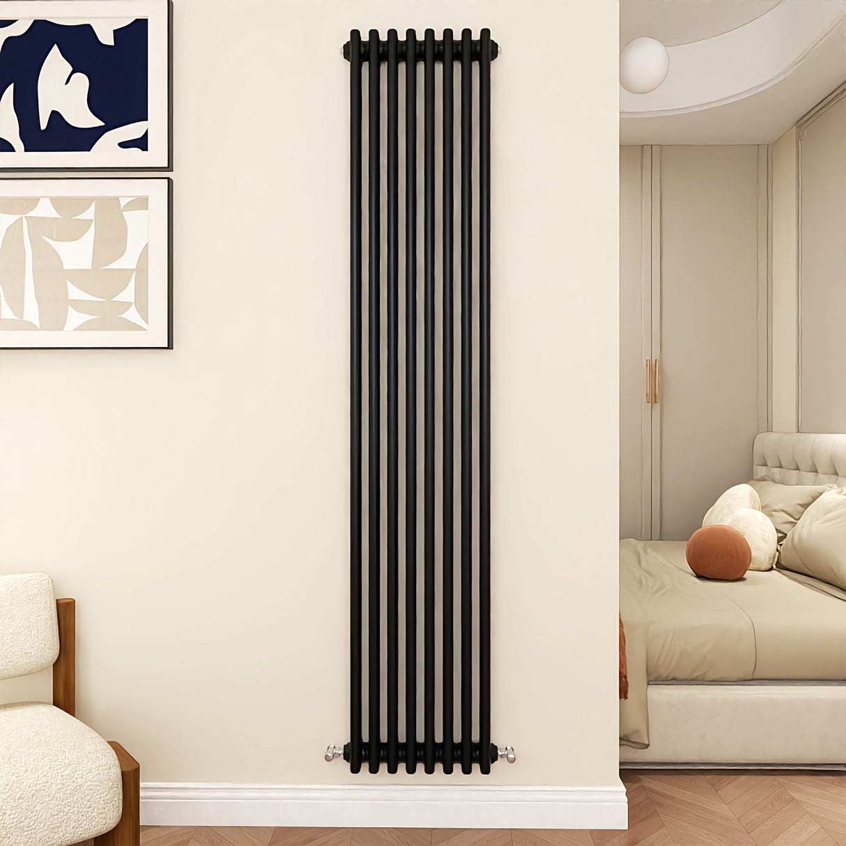 Modern Splash Cast Iron Black radiator-CIR18-8-3K