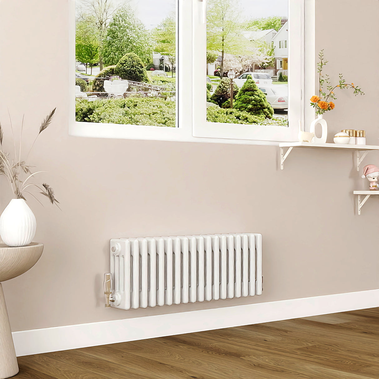 Modern Splash Cast Iron White Radiator-CIR3-18-4T