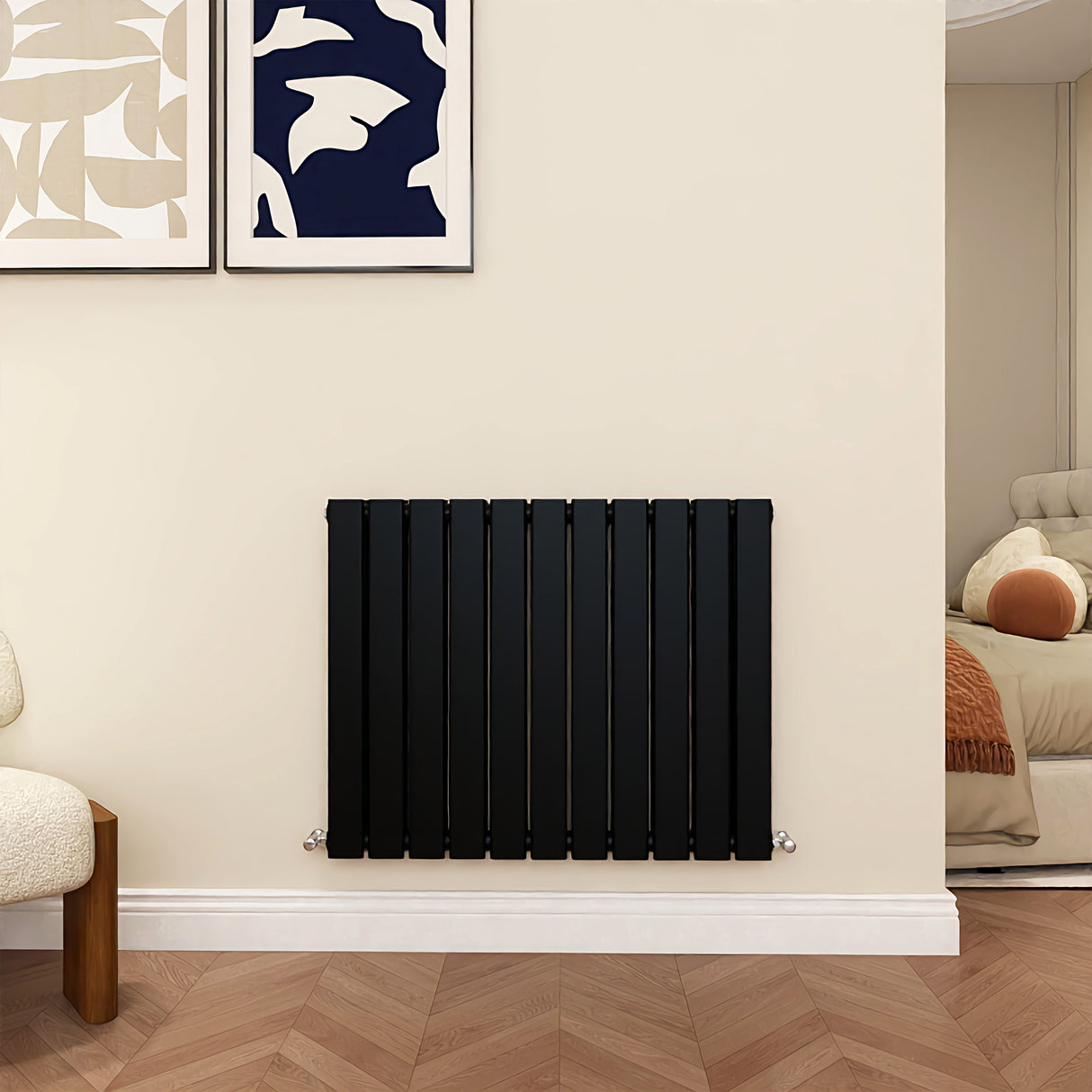 Modern Splash Flat Panel Black radiator-FP6-11-2K