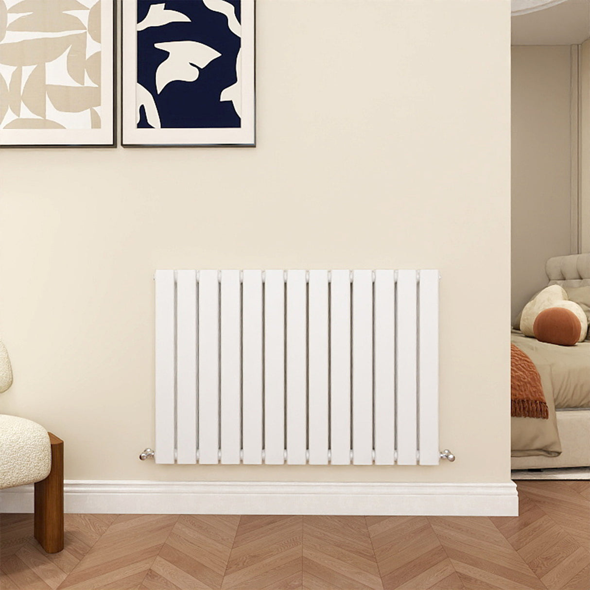 Modern Splash Flat Panel White radiator-FP6-13-2T