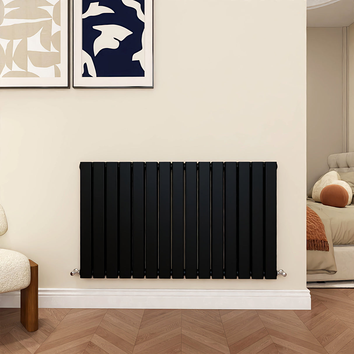 Modern Splash Flat Panel Black radiator-FP6-15-2K