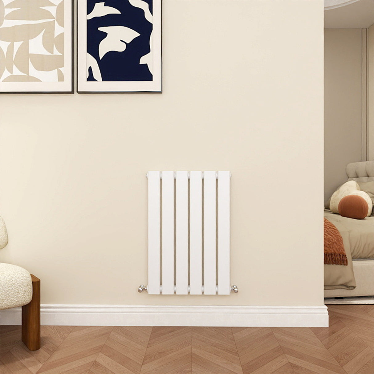 Modern Splash Flat Panel White radiator-FP6-6-1T