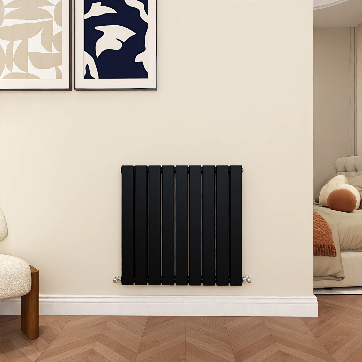 Modern Splash Flat Panel Black radiator-FP6-9-2K