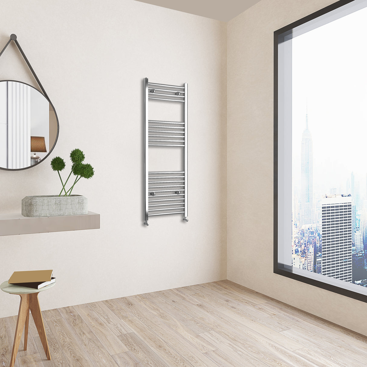 1200*450mm Bathroom Chrome towel radiator