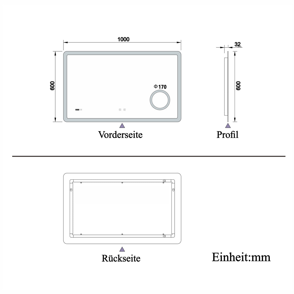 Modern Splash Led Mirror- BM-HD1505BSTM