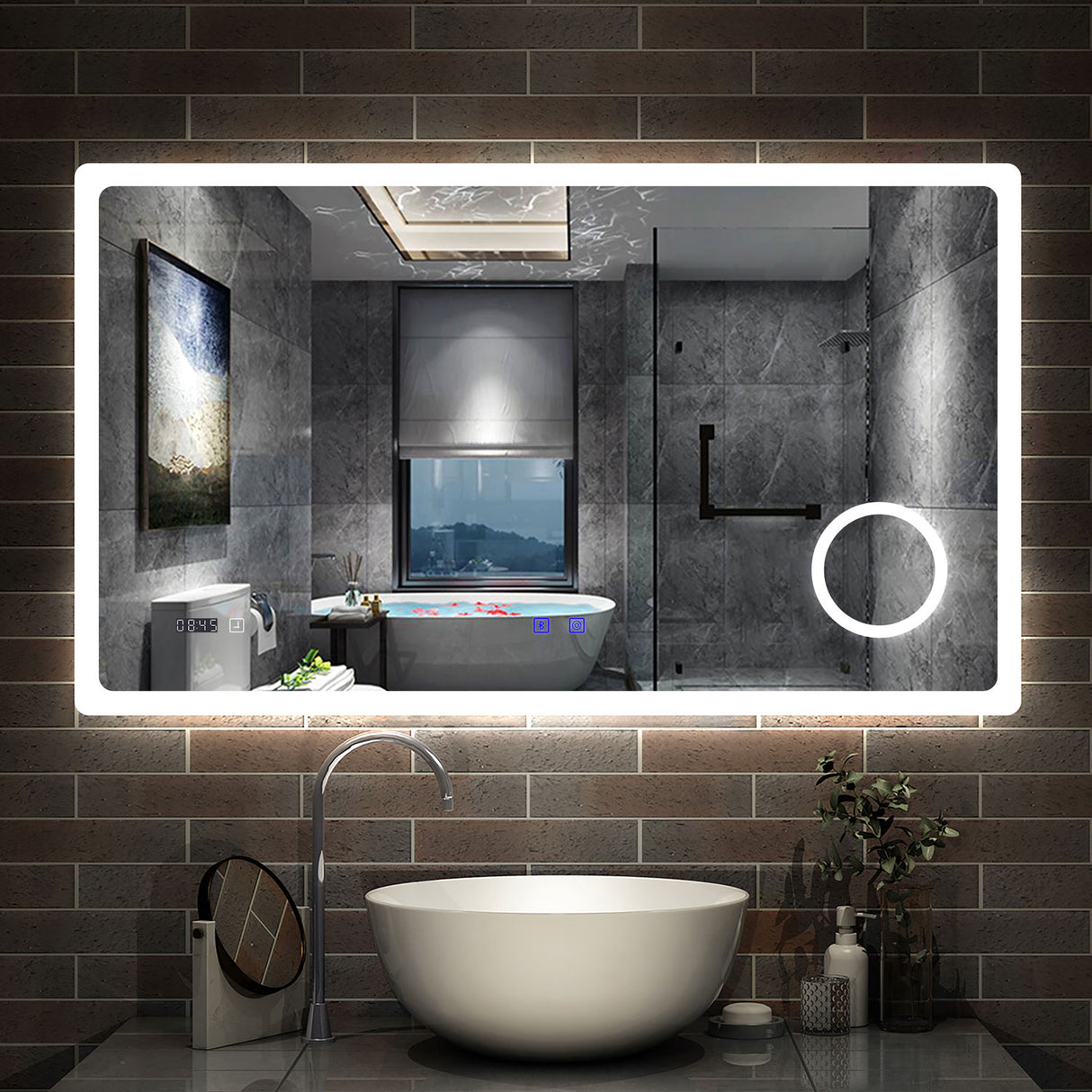 Modern Splash Led Mirror- BM-HD1506BSTM