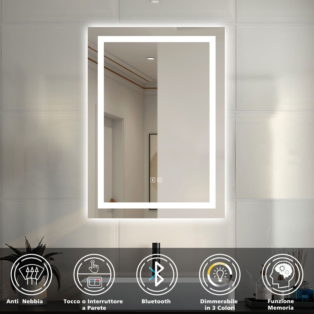 Modern Splash Led Mirror- BM-HD1302BS