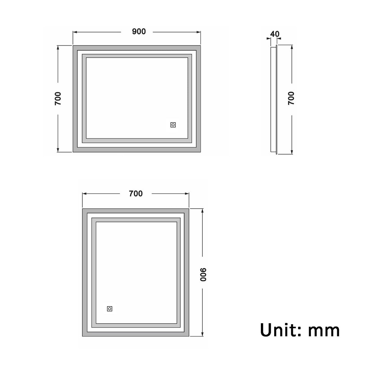 Modern Splash Led Mirror -BM-1404