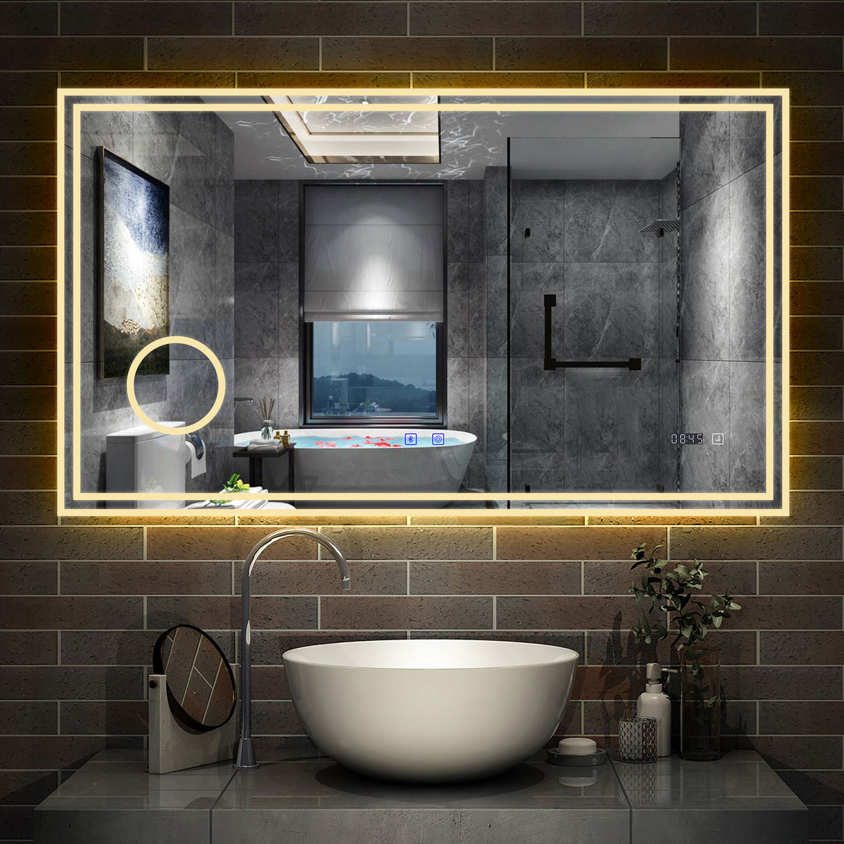 Modern Splash Led Mirror- BM-HD1406BSTM