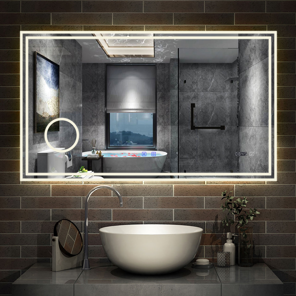 Modern Splash Led Mirror- BM-HD1406BSTM