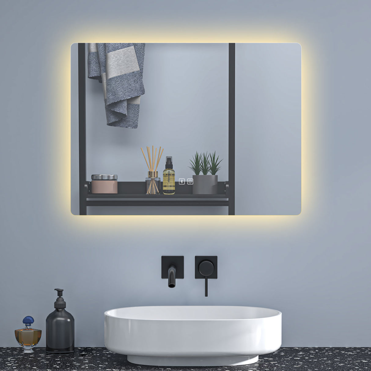 Modern Splash Led Mirror- BM-HD2502BSTX