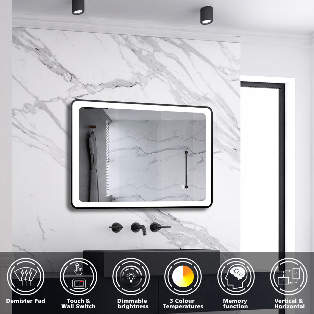 Modern Splash Led Mirror- BM-HDFK1502H