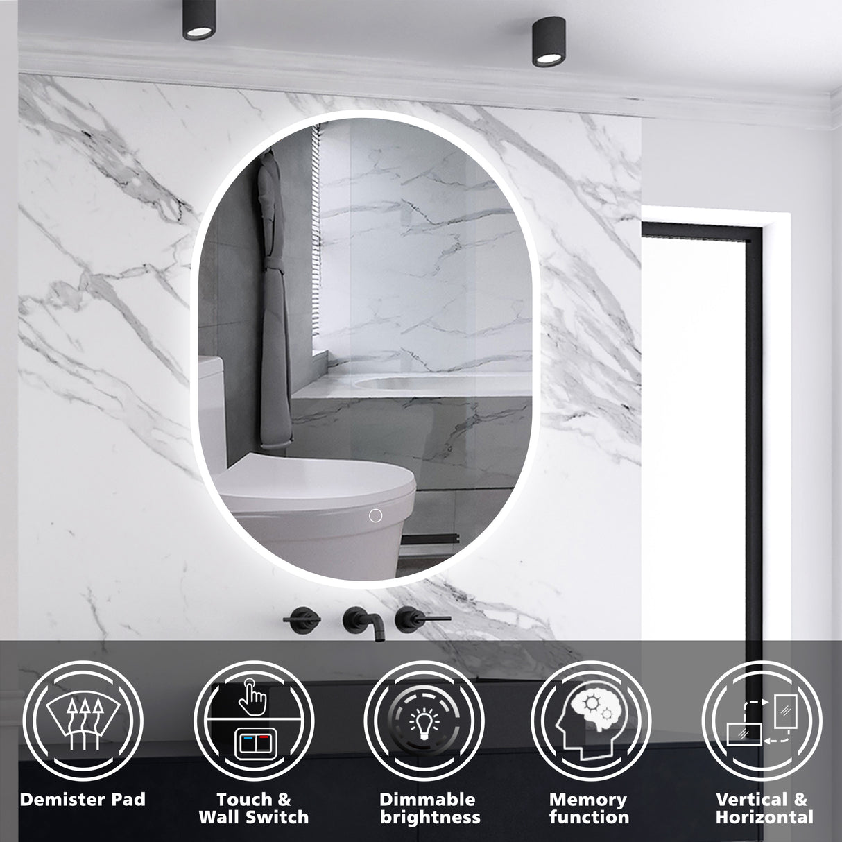 Modern Splash Led Mirror- BM-PD10