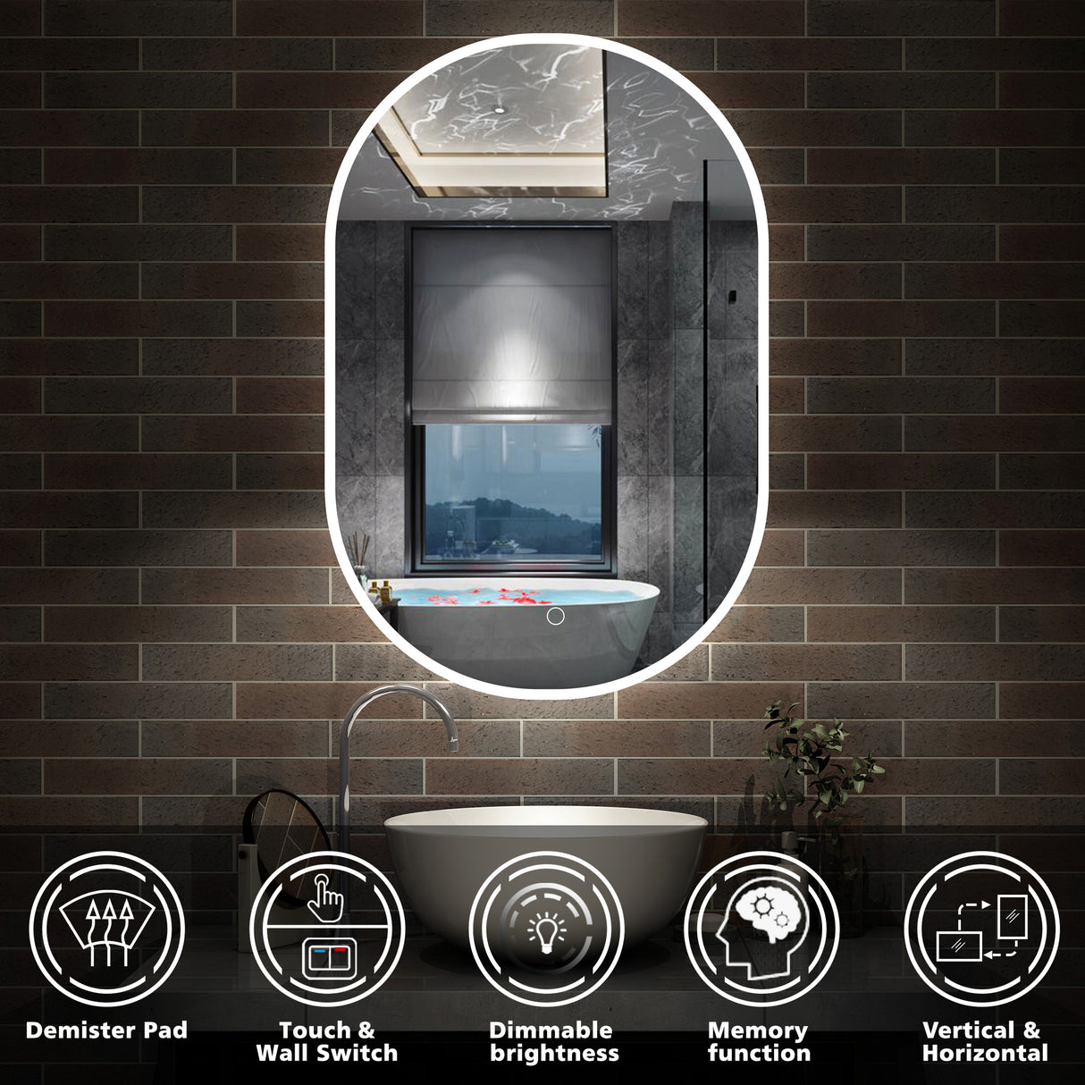 Modern Splash Led Mirror- BM-PD11