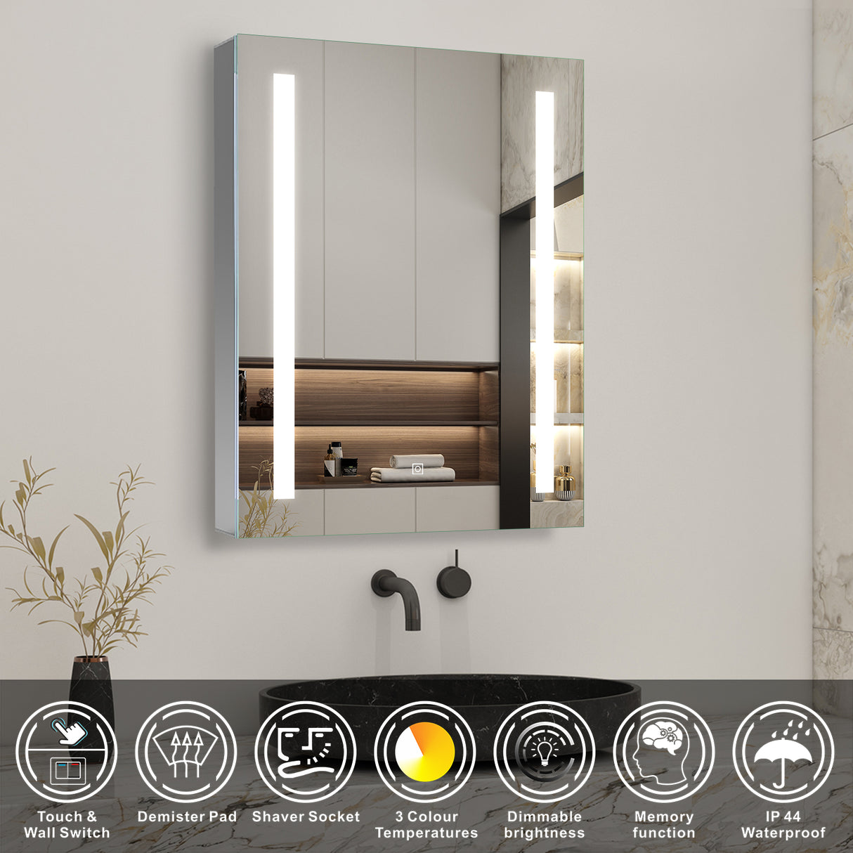 Modern Splash Led Mirror- BMG-HDHY01