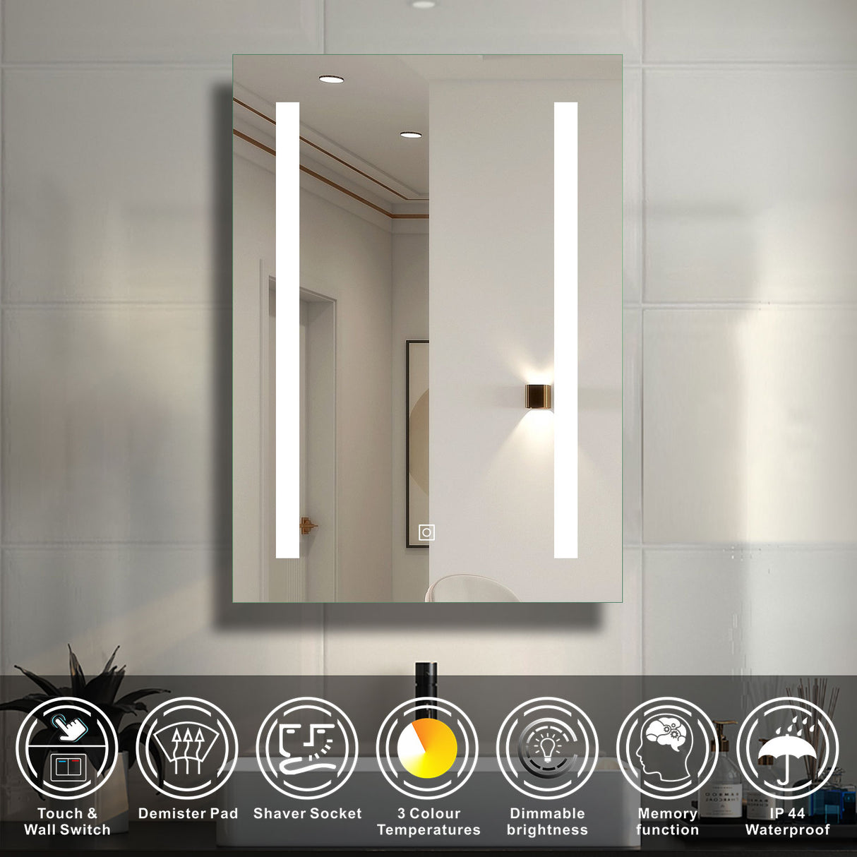 Modern Splash Led Mirror- BMG-HDHY02