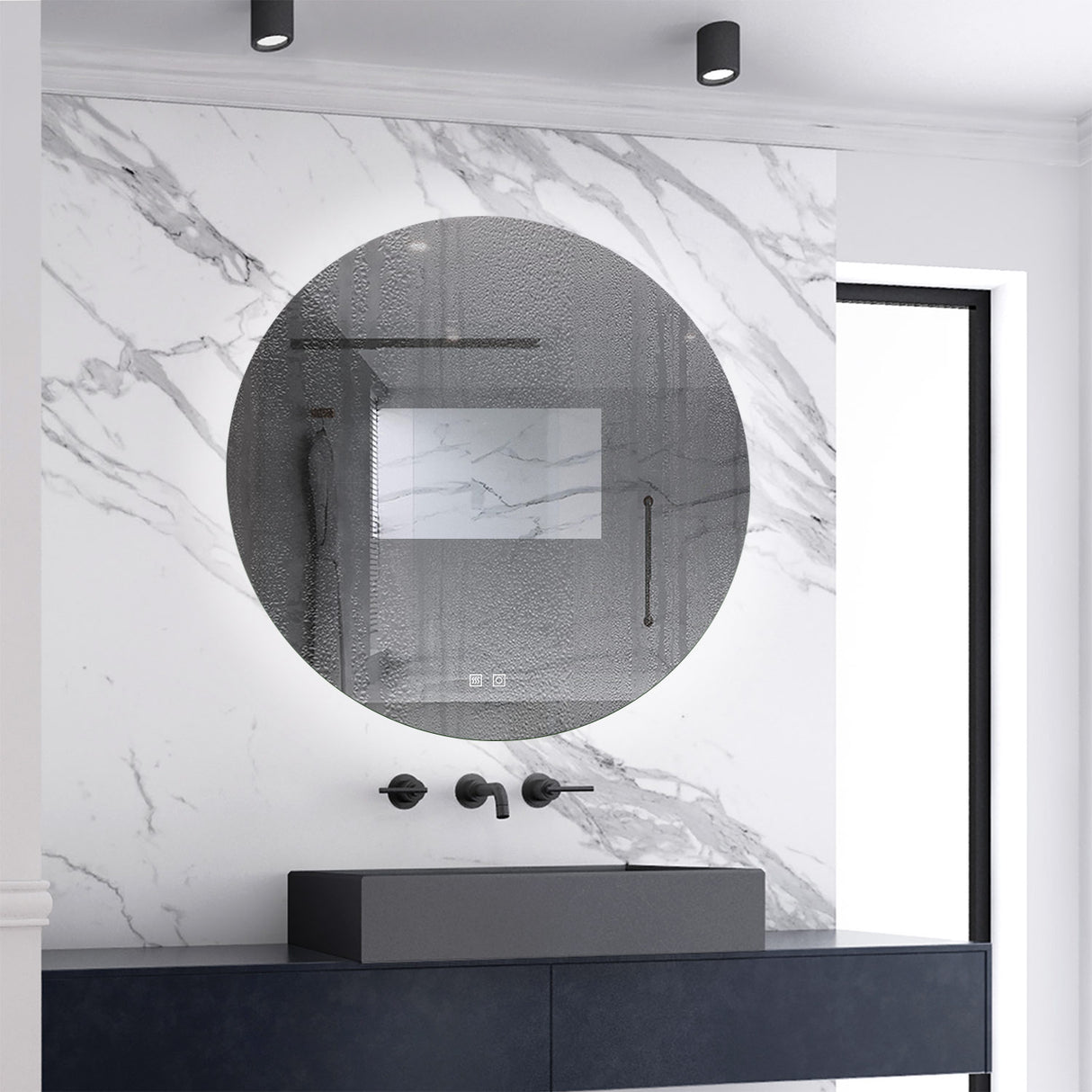 Modern Splash Led Round Mirror- BM-HD1905